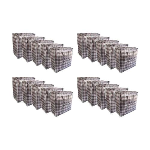 20PK Braz Striped Home Organiser Storage Bag W/ Handle 40x45x20cm