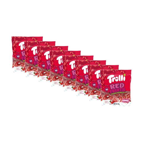 8PK Trolli Red Fruit Rings 140g Party Favours Candy/Lollies/Gummies