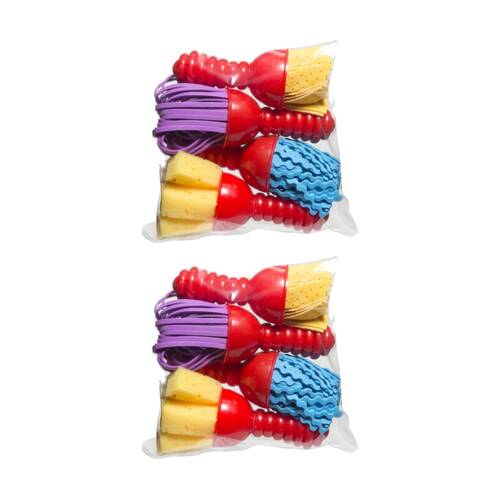2x 4pc Educational Colours Texture Wands Pack Kids Paint/Art/Craft 3y+ Assorted