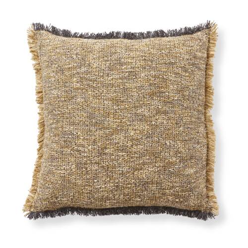 E Style Bamidele Cushion Cotton Blend Textured Throw Pillow Blue 60x60cm