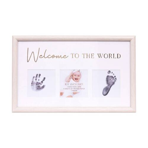 Tiny Wonders Handprint & Footprint Photo Frame 40x25cm?W/ Inkless Print Kit