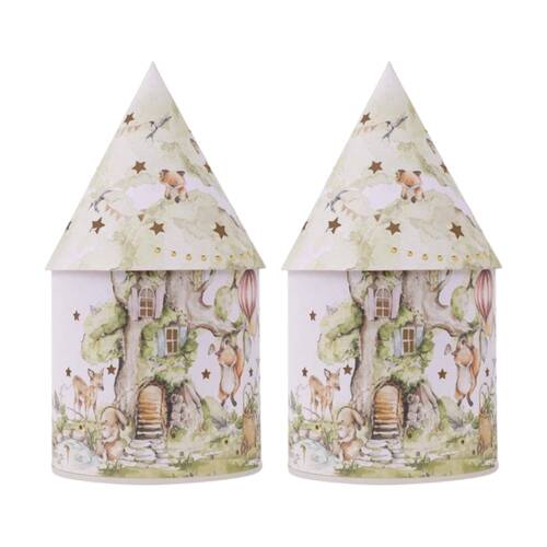 2PK Tiny Wonders Decorative Baby Light Up House LED Lamp 11x11x21cm