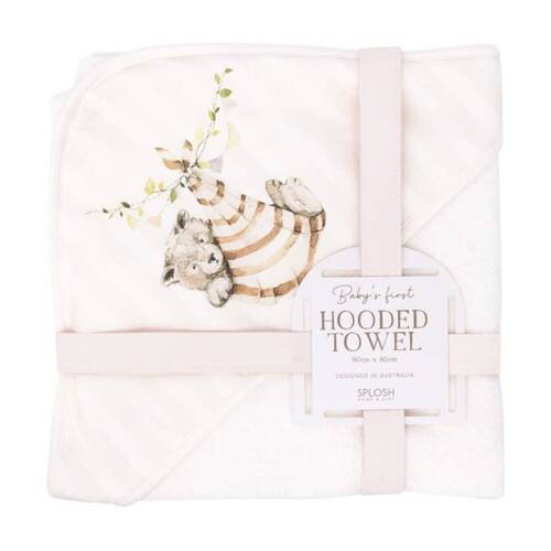 Tiny Wonders Baby's First Hooded Bath Towel Wrap Cotton Blend Cream 80x80cm