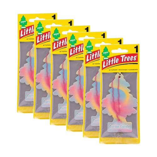 6PK Little Trees Hanging Car Vehicle Air Freshener Cotton Candy Scent