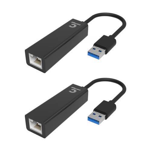 2PK Comsol USB 3.0 to Gigabit Ethernet Network Computer Adaptor Black