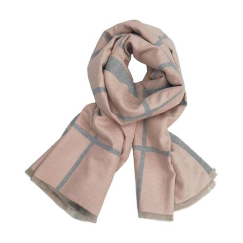 Urban Products Block Scarf Blue Cream Checkered Women's Accessory 180cm