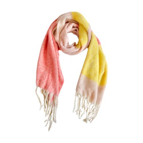 Urban Products Tamara Scarf Pink Soft Textured Fringed Edges 180cm