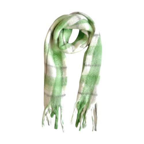 Urban Products Copenhagen Scarf Green/White Striped Pattern 210cm