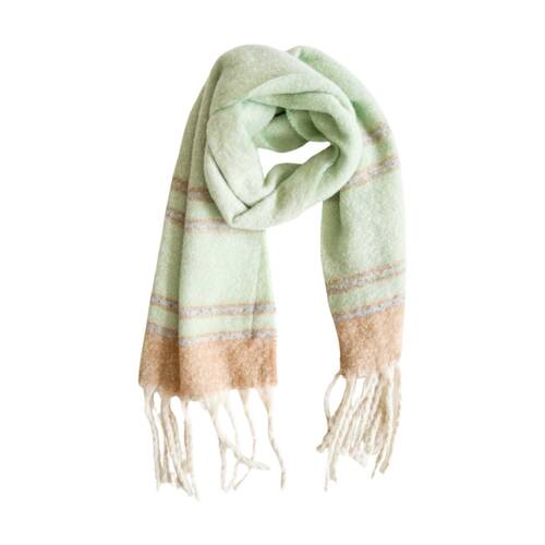 Urban Products Avalon Green Pastel Stripes Soft Textured Scarf 180cm