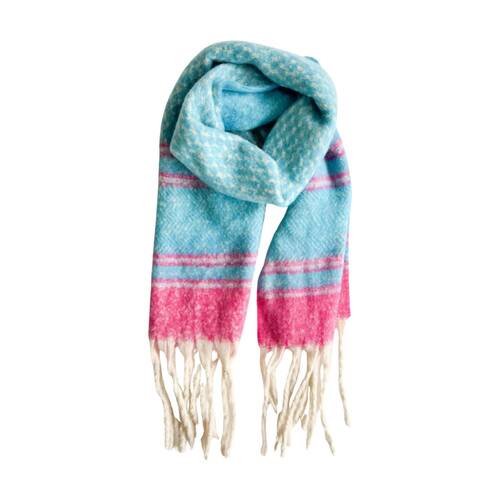 Urban Products Avalon Blue/Pink/White Plaid Soft Woven Warm Scarf 180cm