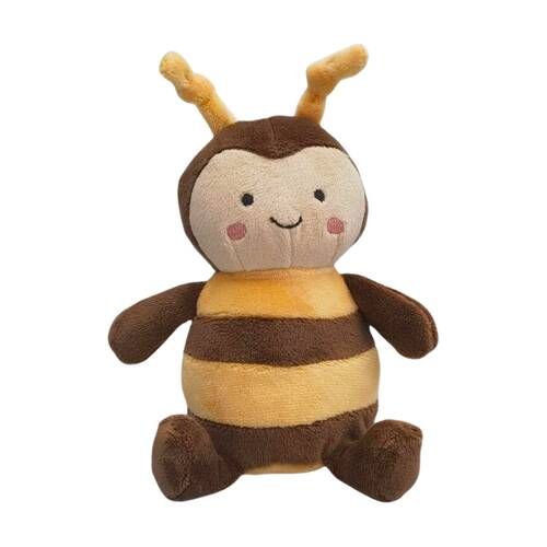 Urban Products Bee Rattle Brown/Yellow Kids Plush Soft Toy 17cm