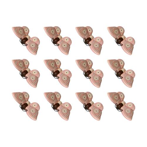 12x Urban Products Butterfly Pot Hanger Pink Decorative Wall Hook 10cm