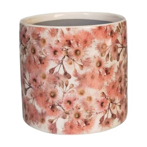 Urban Products Flowering Gum Planter Pink Ceramic Decorative Pot 14cm