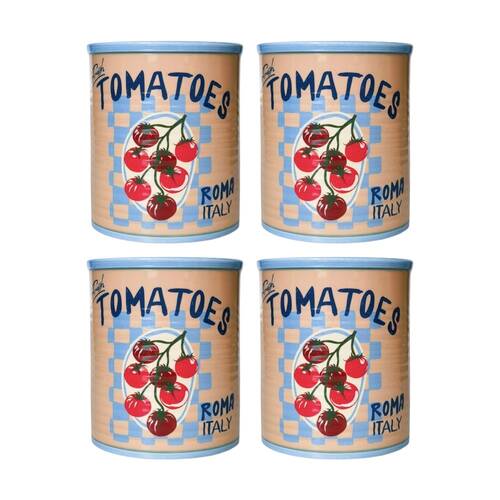 4x Urban Products Fresh Tomatoes Can Planter Cream Decorative Pot 16cm