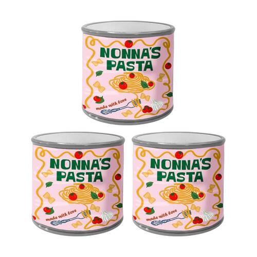 3x Urban Products Nonnas Pasta Can Planter Pink Decorative Pot 12cm