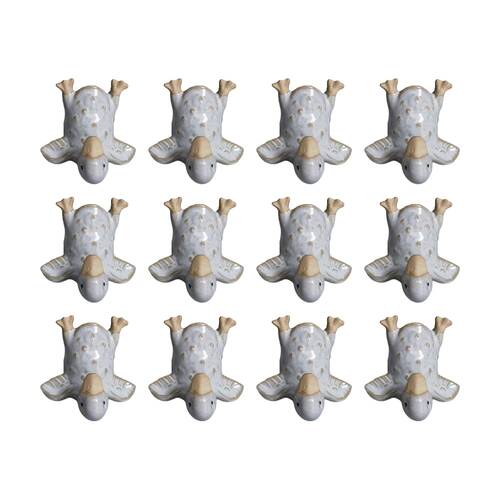 12x Urban Products Duck Handstand White Decorative Indoor Pot Hanger 7cm