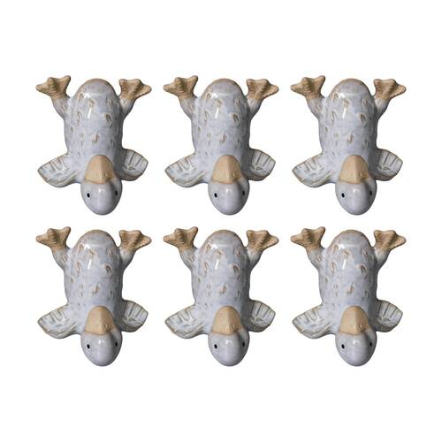6x Urban Products Duck Handstand Ornament White Decorative Indoor Decor 10cm