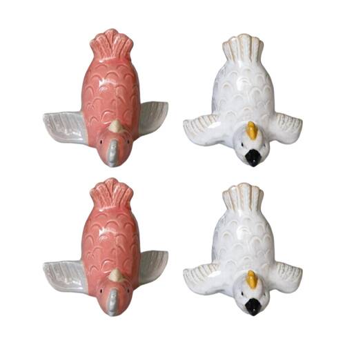 2x 2pc Urban Products Oz Birds Handstand Salt & Pepper Shakers Ceramic Set