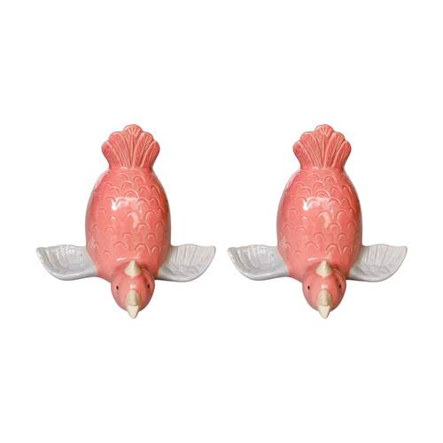 2x Urban Products Galah Handstand Pink Decorative Indoor Planter 17cm