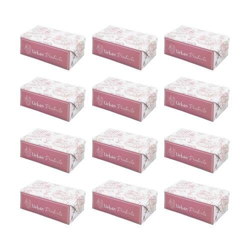 12x Urban Products Romantique Toile Soap Pink Elegant Bath Body Care 150g