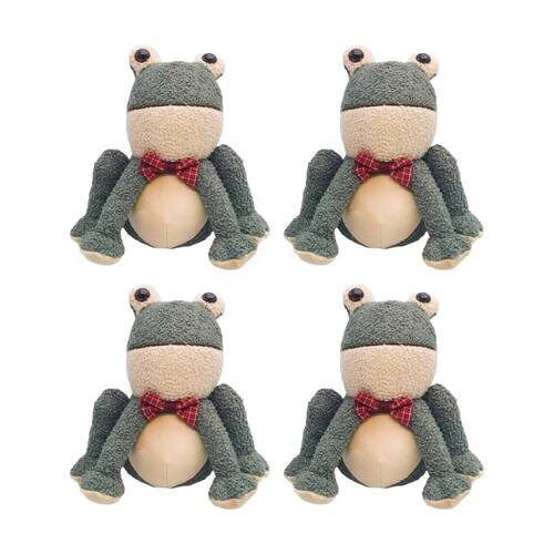 4x Urban Products Frog Green Plush Doorstopper Decorative Decor 28cm