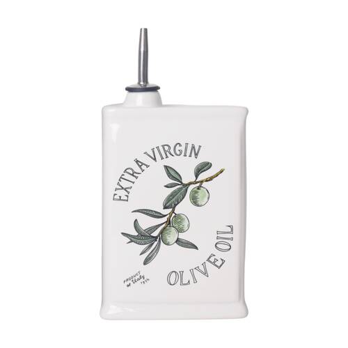 Urban Products Olive Oil Classic Decanter White Ceramic 17cm