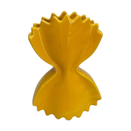 Urban Products Pasta Yellow Ceramic Glossy Finish Decorative Vase 24cm