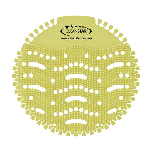 250pc Cleanstar Individually Packaged Urinal Screens Lemon Scent Yellow