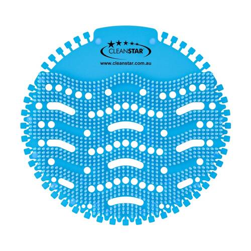 250pc Cleanstar Individually Packaged Urinal Screens Ocean Scent Blue
