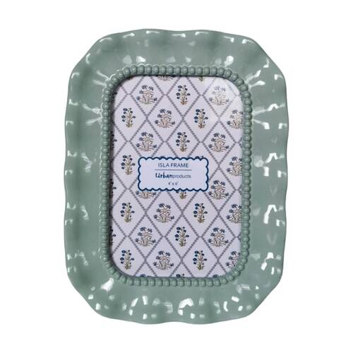 Urban Products Isla Blue Decorative Floral Photo Frame 4x6inch