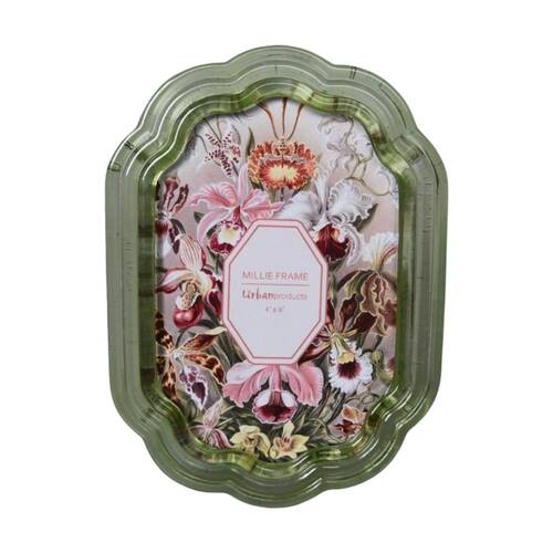 Urban Products Millie Green Decorative Floral Photo Frame 4x6inch