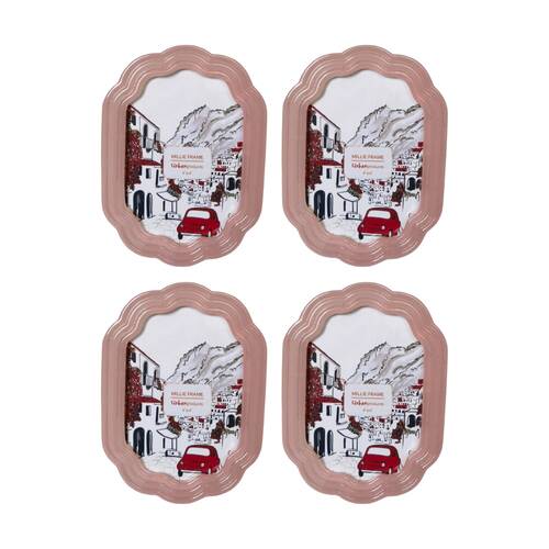 4x Urban Products Millie Pink Decorative Floral Photo Frame 4x6inch