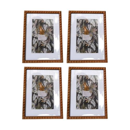4x Urban Products Darcy Triangle Natural Decorative Photo Frame 4x6inch