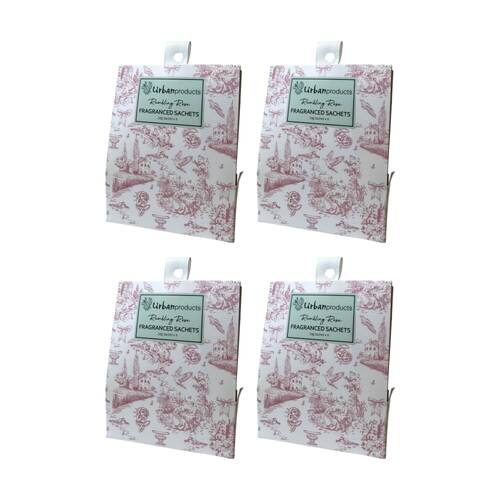 4x 4pc Urban Products Romantique Toile Scented Sachets Set Home Fragrance Pink