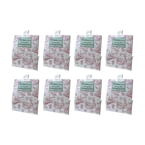 8x 4pc Urban Products Romantique Toile Scented Sachets Set Home Fragrance Pink