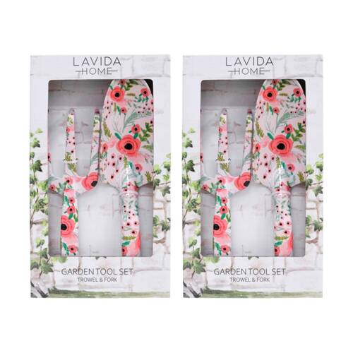 2x 2pc LVD Outdoor Gardening/Planting Aluminium Trowel & Fork Tool Set Summer