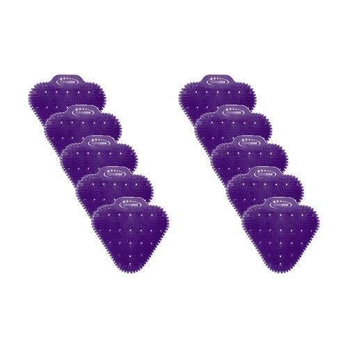 10pc Cleanstar Anti-Splash Urinal Screens Lavander Scent Odour Control Purple