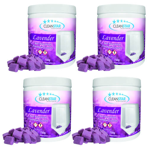 4pc Cleanstar Urinal Freshener Crystals Non-Para Lavender Septic Safe Purple