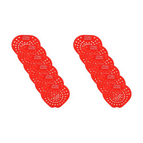 12pc Cleanstar Flat Cherry Fragrance PVC Hygienic Urinal Screens Red