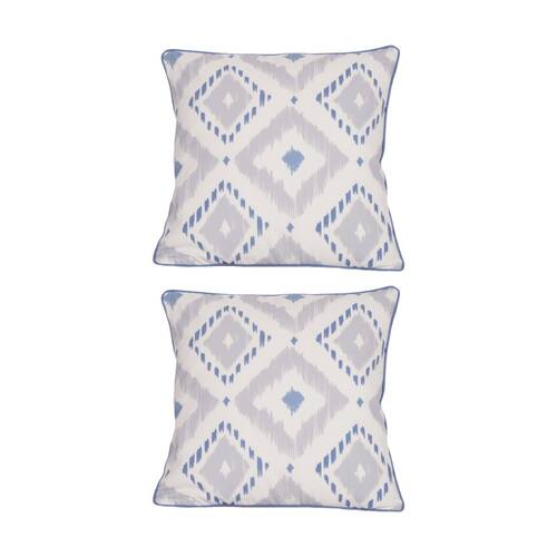 2PK Urban Style Cushion Decorative Throw Pillow Blue Diamonds 45x45cm