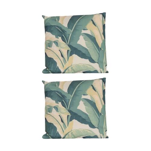 2PK Urban Style Lounge Cushion Decorative Throw Pillow Palm Leaves 45x45cm