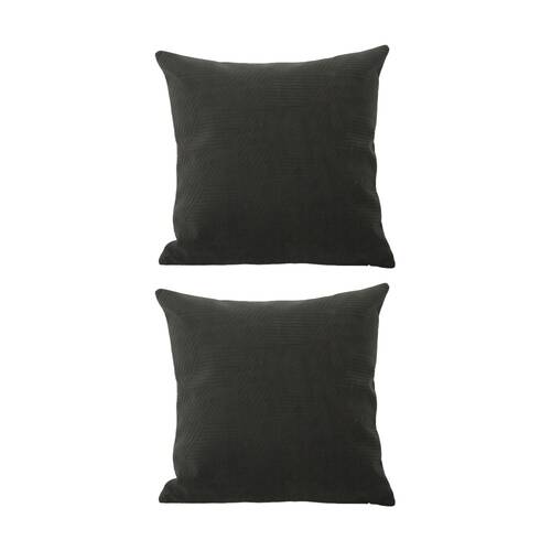 2PK Urban Style Decorative Lounge Cushion Throw Pillow Charcoal Lines 45x45cm