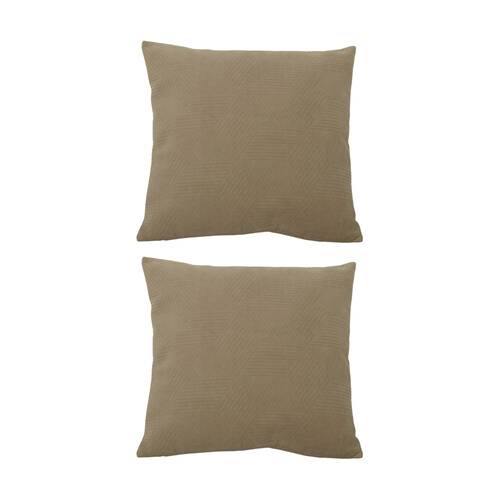 2PK Urban Style Decorative Lounge Cushion Throw Pillow Taupe Lines 45x45cm