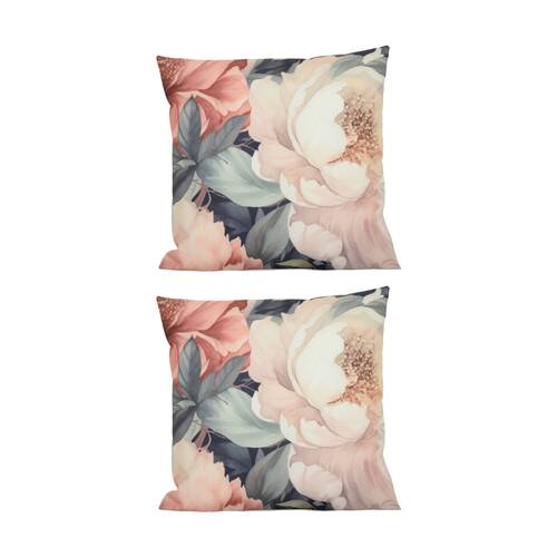 2PK Urban Style Lounge Cushion Decorative Throw Pillow Peony 45x45cm