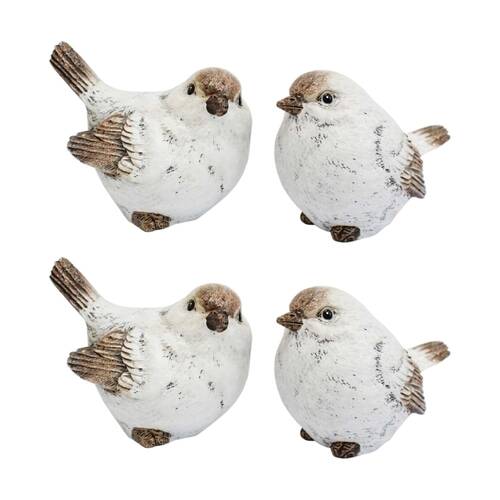 2x 2pc LVD Autumn Birds Resin Figurine Set Detailed Home Decor 9x6.5x7.5cm