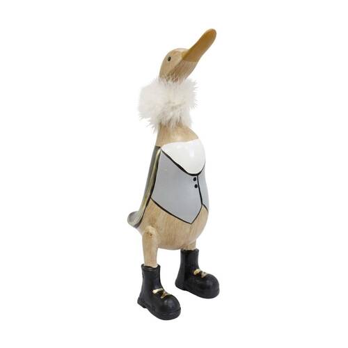 LVD Tall Duck Howard Resin Figurine Quirky Tuxedo Home Decor 29.5x13x9.5cm