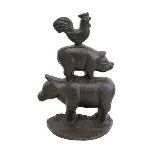 LVD Animal Stack Country Cast Iron Sculpture Home Decor 17x11.5x11cm