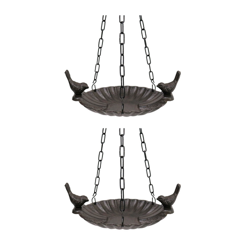 2PK LVD Decorative Hanging Bird Feeder Home/Garden Ornament 21cm Cast Iron