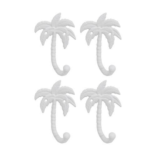 4PK LVD Palm Tree Wall Decoration Hook Coastal Home Decor 11x4x17cm