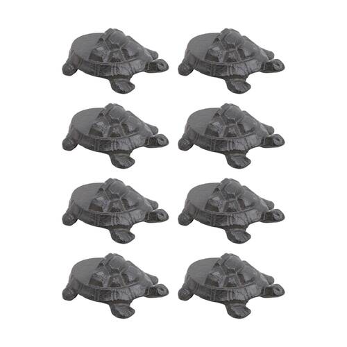 8PK LVD Home/Garden Decor Cast Iron Turtle Plant Pot Foot Ornament 8x6x3cm